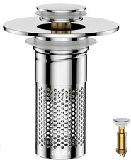  Bathroom Sink Drain Strainer,Universal Pop-Up Sink Stopper Hair Catcher, Anti-C