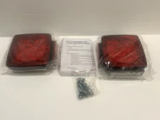 CZC AUTO 12V LED Submersible Left and Right Trailer Lights Stop Tail Turn 