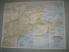 THE MAKING OF AMERICA NORTHERN APPROACHES MAP National Geographic February 1985