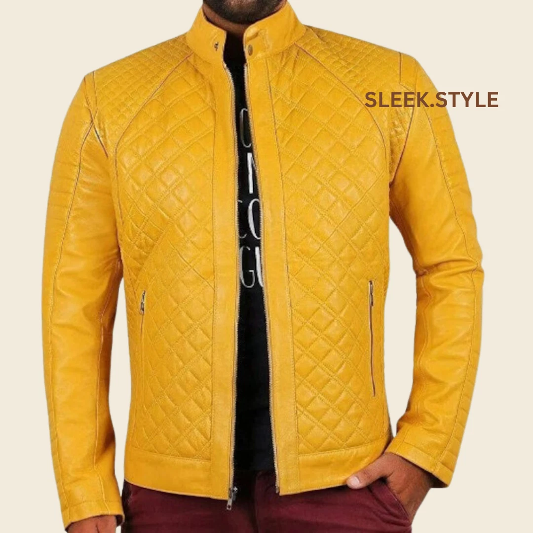 New Mens Leather Jacket Genuine Biker Style Winter Wear for Men Casual Fashion