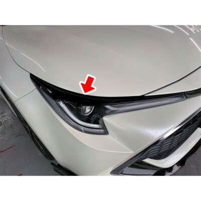 Matte Black For Toyota Auris Corolla 5DR Hatchback Front Eyelid Eyebrow 2021