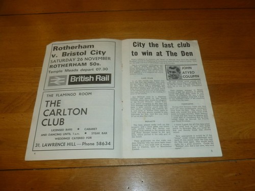Programa BRISTOL CITY - Temporada 1966/1967 - No 12 - Fecha 19/11/1966 v Millwall - Imagen 2 de 4