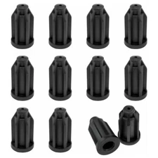 12x Plastic Caster Socket Sleeve Round Inserts 7/16" Inside Stem ID 0.45" C551