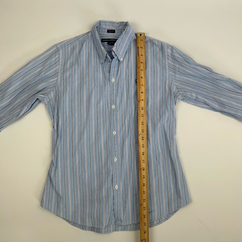 Ralph Lauren Sport Slim Fit Button Down Shirt Blue Pink Striped Color Pony Sz 10 - Picture 6 of 12