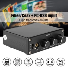 Douk Audio Q3 DAC Digital to Analog Decoder USB/Coax/Opt Headphone Amplifier