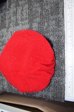 Vintage 5T Toddler Corduroy French Beret Red Black Polka Dots USA Made Girls Hat