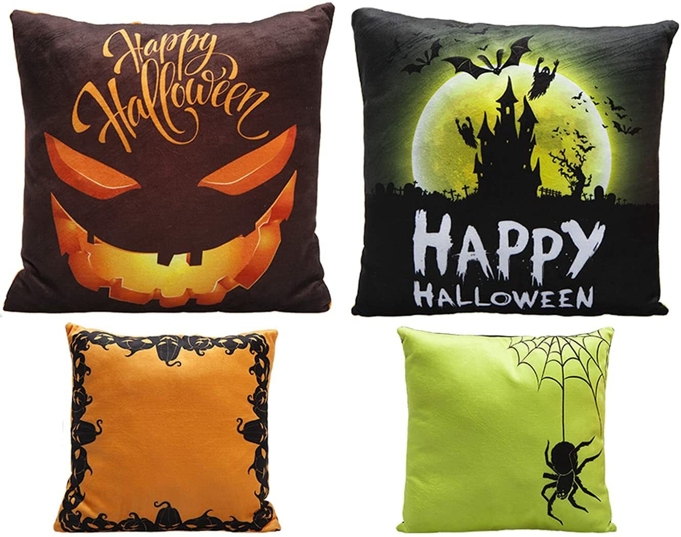 Spooky Halloween LED Light Up Scatter Cushion Pillows for Kids Party Decor