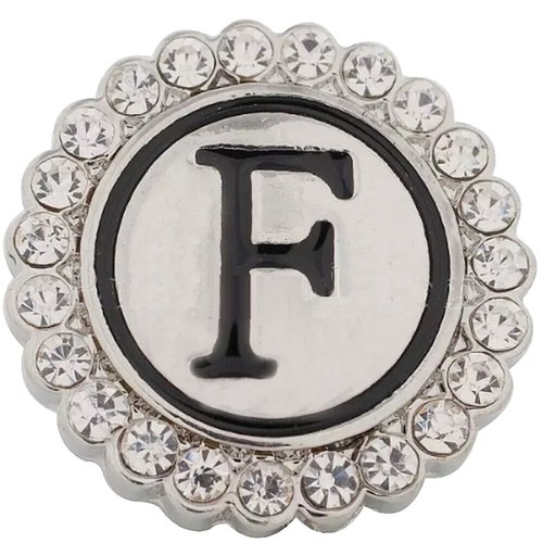 Black Letter 'A' Snap Jewelry Charm - 20MM Enamel Monogram Button For Necklaces, Bracelets, Keychains - View #13