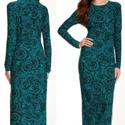 NWT Norma Kamali Kamali Kulture lLong Sleeve Crew Neck Maxi Gown Size Large