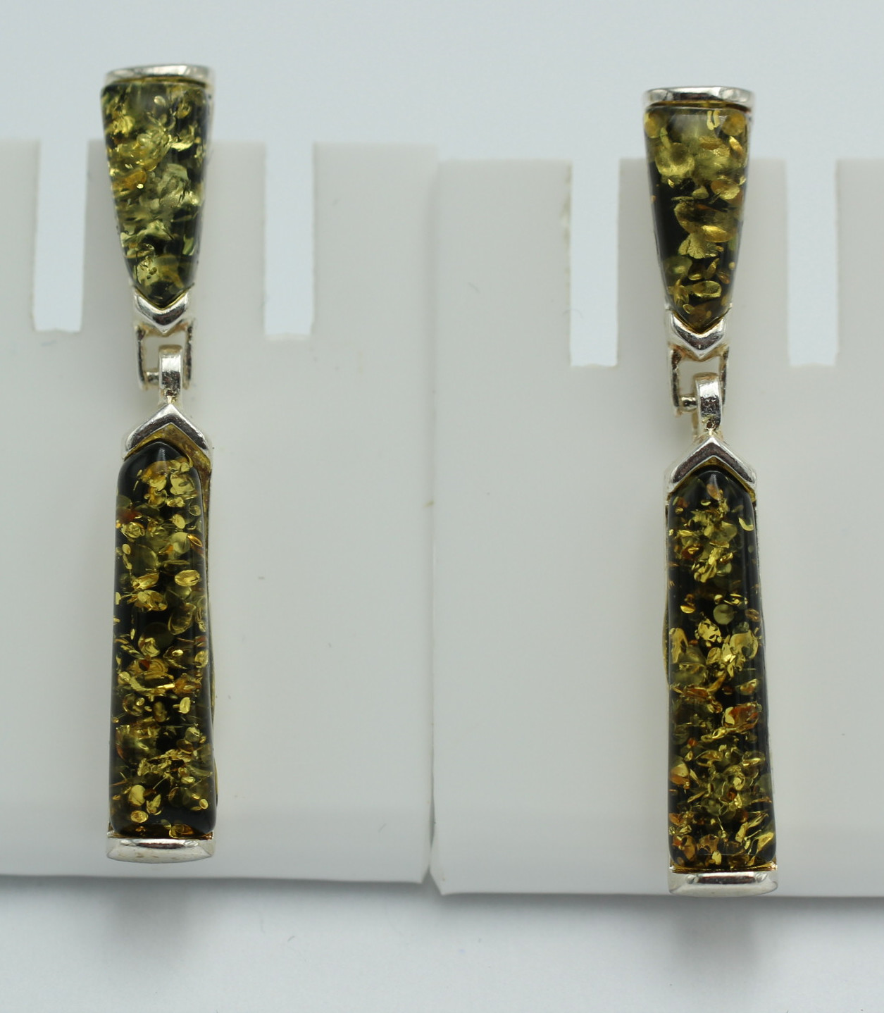 Pendientes De Diseñador De Ámbar 925 Plata De Ley Joyería De Ámbar Única