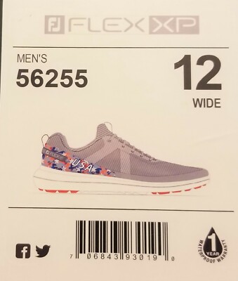 FOOTJOY FLEX XP MEN GOLF SHOE SIZ 12 WIDE USA PRESIDENTS CUP  display picture 1