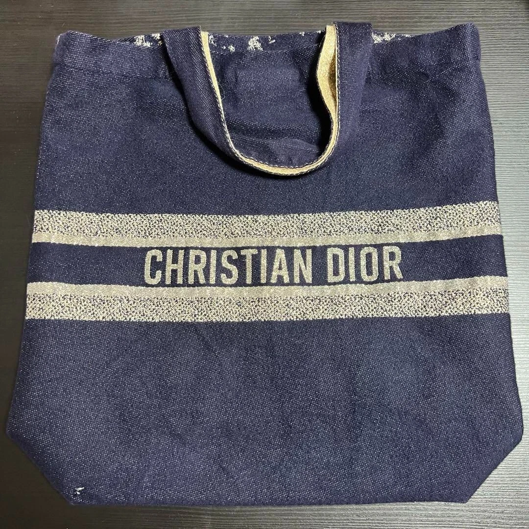 Sac fourre tout Christian Dior bleu marine Noël édition limitée vacances du Japon #7503