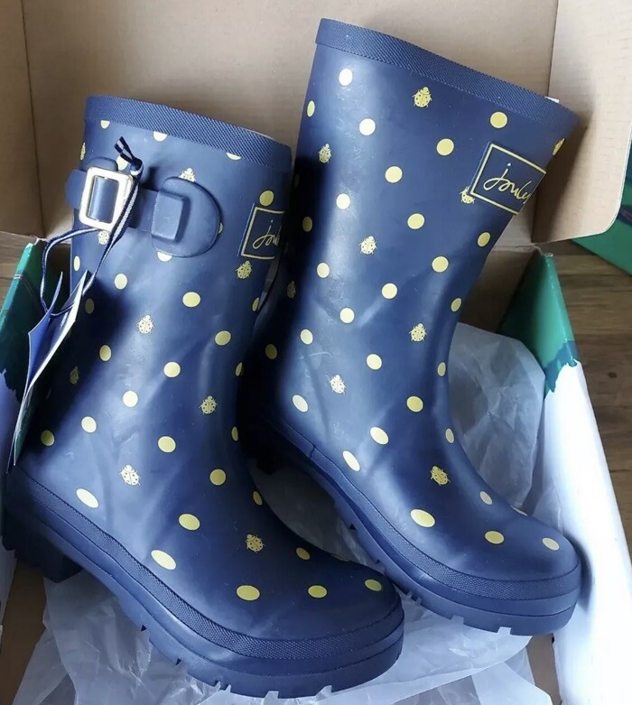 French Navy Joules Mid Height Wellies Size Joules Women Molly Mid