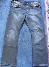 Buffalo by David Bitton Jeans Mens 38x32 Blue King Boot Cut Medium Wash Denim