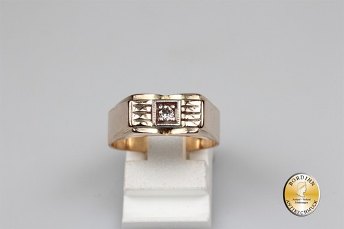 Bague En Or 14 Carats Avec Intaille Antique - Taille 54, Style Camée, Occasion