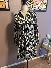 Zara - long sleeve button down dress with matching tie belt, size S