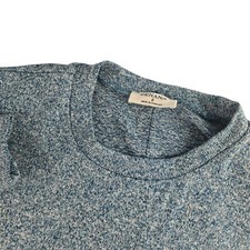 Zenana HT-25039 Women Oversized Small Blue L/S Crew Pullover Pocket Sweatshirt