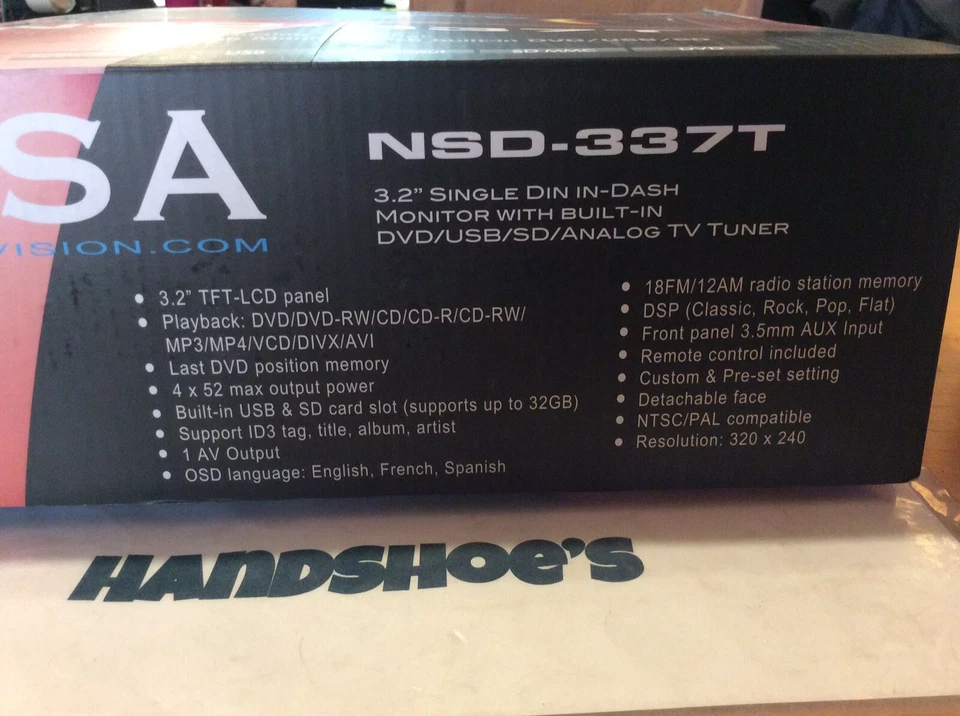 NESA NSD-337T 3.2" SINGLE DIN IN-DASH MONITOR WITH BUILT-IN DVD/USB/SD *B3 - Image 2 of 4