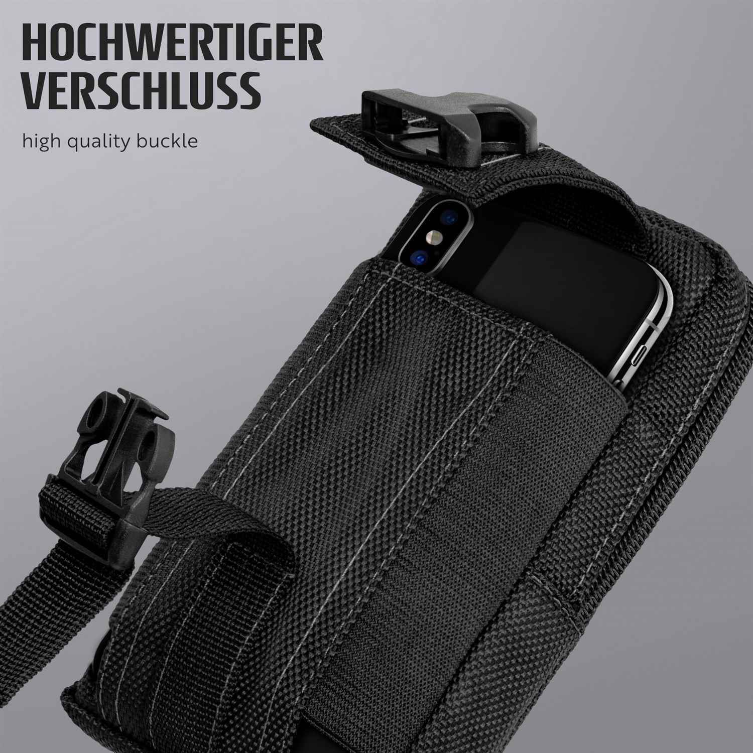 Étui Flip Cover 360° Pour Doro 8050 - Protection Complète Bumper - Neuf - Noir
