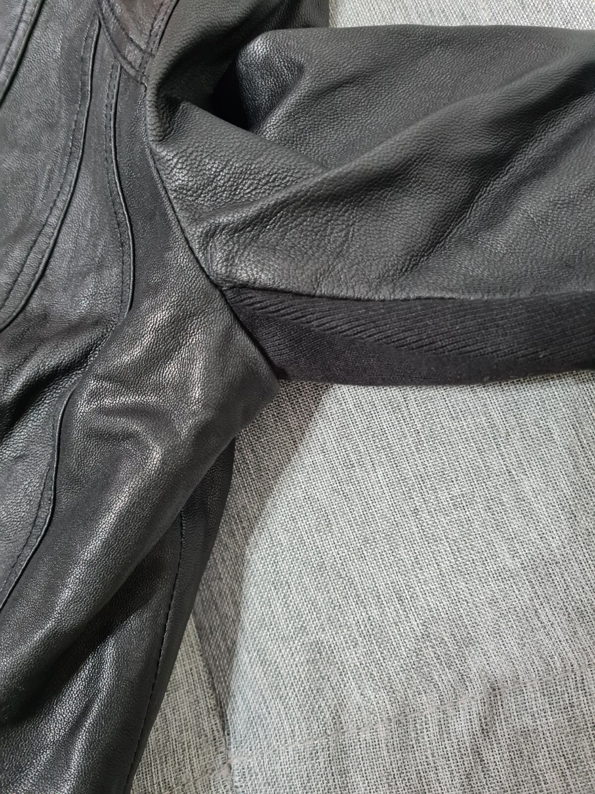 Oasis Women Real Leather Collared Fitted Biker Jacket Blazer Coat Size M RRP£160 image 9