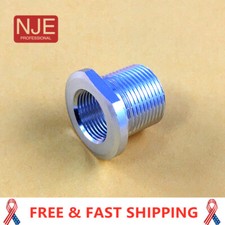 Thread Convert 1/2x28 Thread to 5/8x24 Silver Aluminum Muzzle Adapter