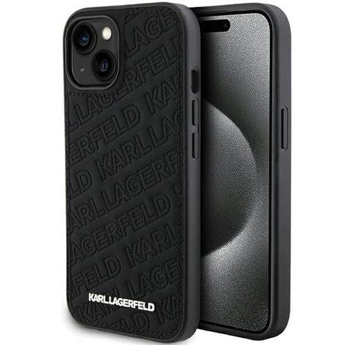 Coque Karl en cuir PU Rigide pour Apple iPhone 15/14/13 6.1 - noir - Imagen 3 de 4
