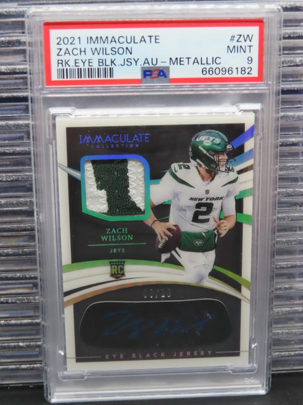 Zach Wilson Panini Immaculate Collection Rookie Eye Black Jersey Autographs #ZW Metallic