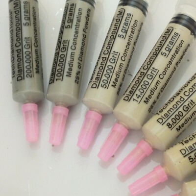 Diamond Paste Kit of 11 x 5 Grams Each, Polishing Lapidary 25% Concentration (M)