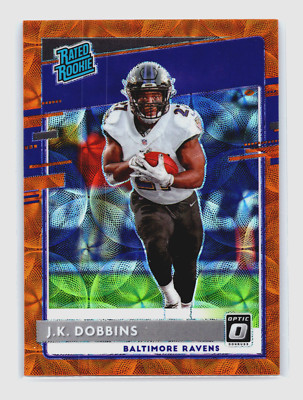 2020 Donruss Optic Rated Rookie Orange Scope /79 J.K. Dobbins #161 Ravens