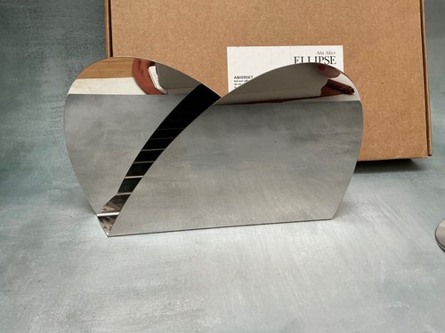 Juego de Escritorio Alessi Abi Alice Elipse Porta Cartas Plato/Bandeja Acero Inoxidable Edward Jones - Imagen 4 de 6