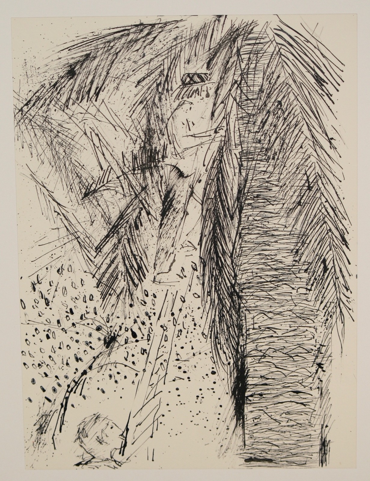 Guy Bardone Original Ink Drawing The Picker Coconut Artwork