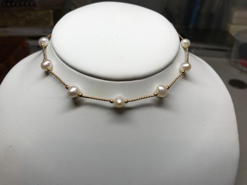 PEARL NECKLACE W/LOBSTER CLAW CLASP 