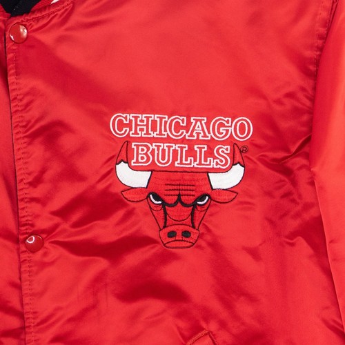 Vintage Chicago Bulls Reversible Satin Starter Jacket 90s Red Black Size Large - Picture 10 of 13