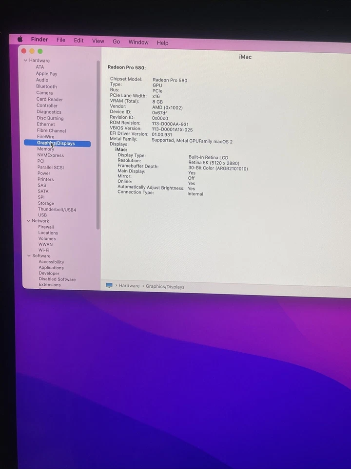 APPLE iMac Retina 5K 27-inch A1419 Core i7-7700K 4.2GHz 2TB HDD 16GB RAM - Image 4 of 4