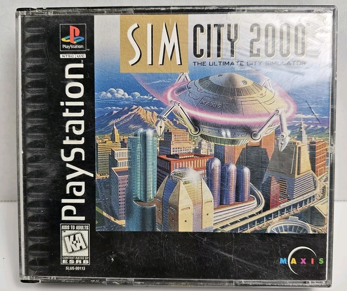 1993 - Sony PlayStation One Game SimCity 2000 City Builder 1993 - Sony PlayStation One Game SimCity 2000 City Builder