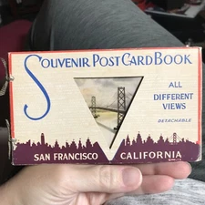 Vintage 1947 Souvenir Post Card Book San Francisco California Complete Book