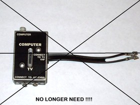 4 PC Atari, Colecovision, Nintendo, NES, Intellivision, Replaces RF Switch Box.