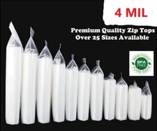 Clear Reclosable Zip Seal Bag Plastic 4 Mil Lock Bags Jewelry Zipper Baggie 4Mil