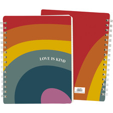 Rainbow Spiral Notebook - Love is Kind