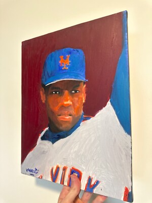 Gooden Dwight Gooden painting baseball art Doc gooden Autographed by artist | eBay