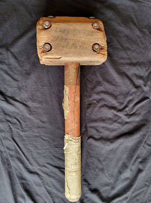 Antique Primitive Art - Wooden Mallet Thor's Hammer