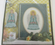 BUCILLA Counted Cross Stitch GUARDIAN ANGEL Picture or Ornament 1995 NEW
