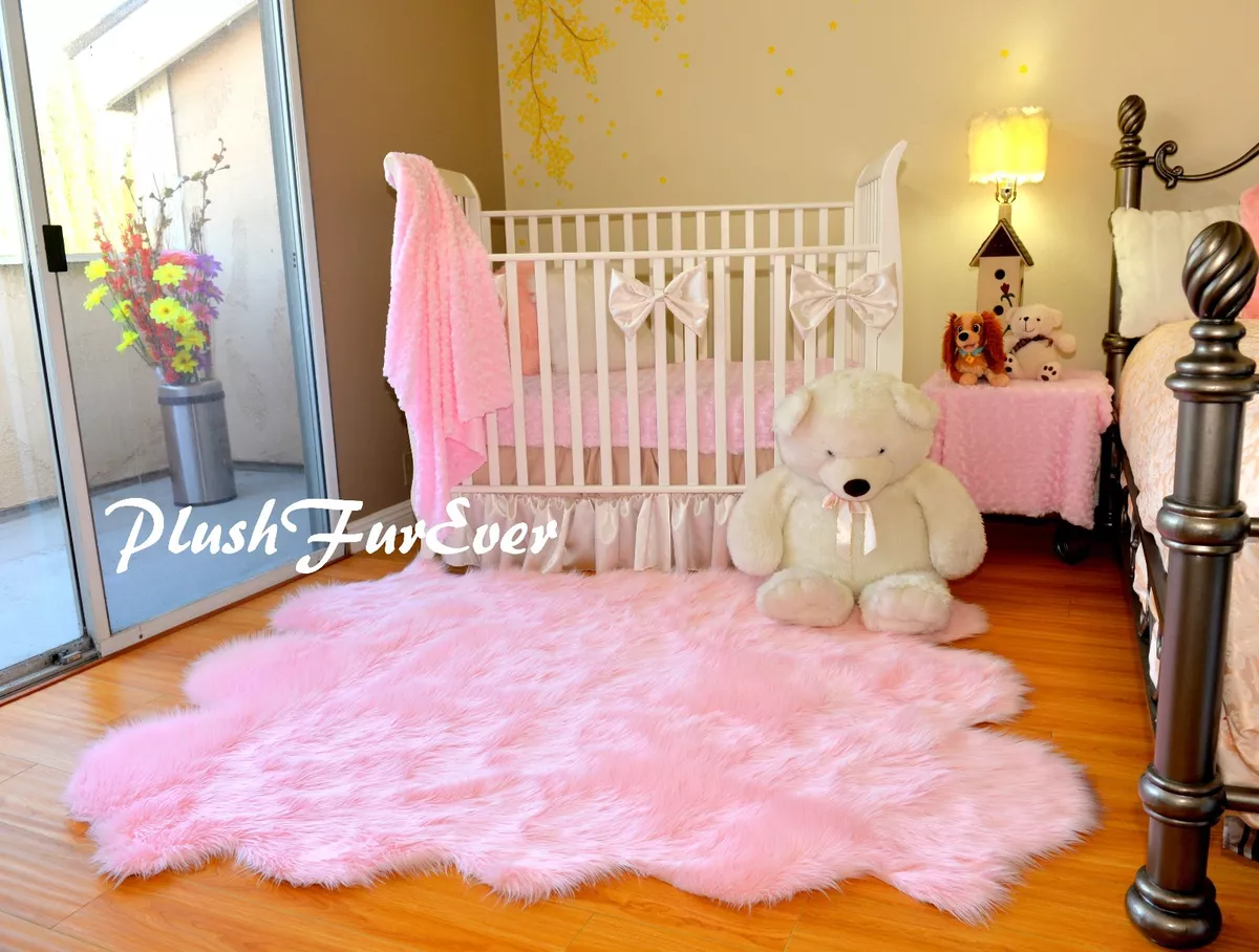 Faux fur rug nursery 2025