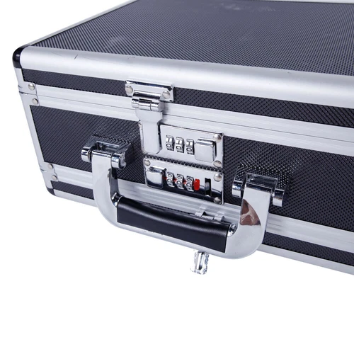 US Aluminum Framed HandGun Pistol Locking Box Hard Storage Carry Case 30*15*23cm - Picture 5 of 13