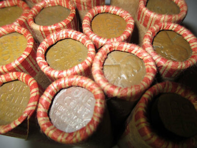 Sealed Wheat Penny Roll Wheat Cent Lot 1909-1958 50 Vintage Coins PDS Steel USA