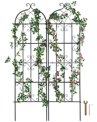 2 Packs Metal Garden Trellis 71'' x 20'' for Climbing Plant Support Rustproof