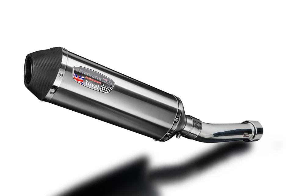 Aprilia Tuono 2003-2004 Delkevic Slip On 13.5" X-Oval Stainless Exhaust Muffler - Image 3 of 4