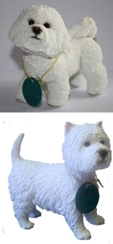 Collectible Dog Figurine, Bichon Frise, West Highland Westie Gift Boxed