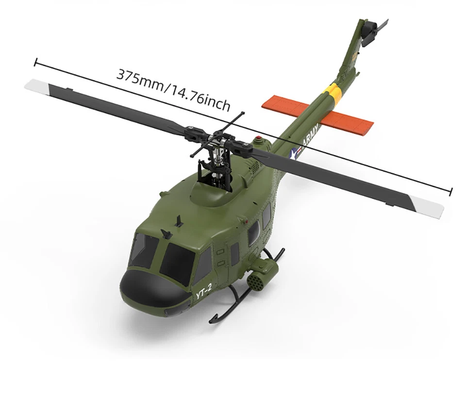 YUXIANG F07 UH-1 Huey Hubschrauber 2,4G 6ch Brushless Motor 6 Achsen Gyro 1/34 - Bild 3 von 4