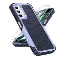 Custodia Telefono Per Samsung Galaxy 14 Con Dual Pack Protezioni Schermo (Viola), Nuova
